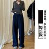 Calça Banana Cinza Slim Fit para Mulheres, Primavera, Outono, Inverno 2026 Novo Estilo, Casual Solta Petite Cintura Alta Esportiva Perna Larga Calça de Moletom