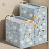 Caixa de armazenamento de roupas com estrutura de aço, armazenamento de guarda-roupa de grande capacidade, caixa de armazenamento dobrável, cesto para roupas e calças, caixa de armazenamento portátil