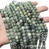 Piedra de hierba verde natural cuentas de piedra anfíbol verde facetadas sueltas para pulsera DIY semi-terminada accesorios de joyería material al por mayor