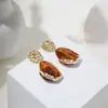 Pendientes Geométricos Retro de Tres Colores Aguja de Plata, Estilo Minimalista Francés de Nicho, Pendientes de Botón Frescos y Discretos Estilo Hong Kong, Venta al por Mayor