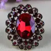 Broche Floral Estilo Retrô Liga de Zinco Argola de Mola Fivela para Lenço Echarpe Fita Lenço de Seda Acessório de Roupa Versátil Exquisito