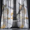 Actividades de Año Nuevo Explosiones Transfronterizas 100g Cortina de Ducha Estampada Impermeable Textil de Primavera Cortina de Baño Cortina Divisoria de Baño