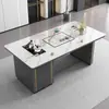 Mesa de té de pizarra y soporte para té integrados en un nuevo diseño de estilo chino para uso en el hogar y la oficina, con bandeja para té y tetera incorporadas para preparar té