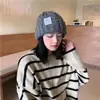Gorro Cálido Cómodo Versátil Agradable a la Piel Unisex Suelto Para Circunferencia de Cabeza Grande Gorro de Punto Otoño Invierno Nuevo Gorro de Lana
