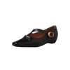 Zapatos Mary Jane de Piel de Cordero Lavada Francesa con Tacón Oculto 2026 Otoño Tacón Bajo Punta Cuadrada Piel Genuina Correa Diagonal Correa Única para Mujer