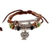AliExpress Pulsera de Cuero con Cuentas Colgante de Búho Caliente para Hombre Pulsera Multicapa de Piel de Vaca Joyería al por Mayor de Yiwu