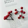 Bayas Rojas Artificiales para Navidad, Año Nuevo y Festival de Primavera; Fruta de la Fortuna Artificial; Accesorios de Bayas Rojas; Bayas de Acebo de Siete Picos, Nueve Picos, Diez Picos
