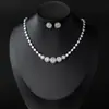 Suministro directo de fábrica traje de joyería de circón 3A Europa y Estados Unidos de alta gama banquete de bodas novia dama de honor pendientes collar esencia