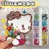 Pedras strass redondas de fundo chato para artesanato, pedras strass feitas à mão, pequenas pedras strass redondas coloridas de fundo chato, pedras strass de vidro super brilhantes para decorações de nail art