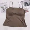 Top Transparente para Transmisión en Vivo con Almohadillas de Sujetador Incorporadas para Mujer, Camisola Anti-Exposición, Sujetador Exterior, Diseño de Espalda Adelgazante y Hermoso, Capa Base