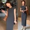 Nueva llegada, falda de verano para mujer, corte entallado, elegante, adelgazante, diseño plisado, vestido para chicas gorditas, estilo hombre pequeño, vestido largo.
