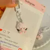 Chaveiro Pingente Fofo Rosa Anjo Cordeiro Coração de Menina Desenho Animado Pingente de Bolsa Melhor Amiga Joia