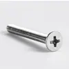 Suministro de fábrica tornillo de cabeza avellanada de acero inoxidable clavo para máquina de cruz cabeza avellanada tornillo para máquina de cruz GB819 clavo para máquina de cabeza plana