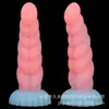 Tapón Anal Erótico para Mujer Pequeño de Color Gelatina que Brilla en la Oscuridad, Juguete Sm para Exteriores, Producto para Adultos, Dispositivo de Estimulación Masturbación en la Zona Trasera