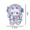 Broche de Pareja de Oso Astronauta Lindo de Dibujos Animados Insignia de Aleación de Conejo Creativo Japonés Accesorios para Ropa de Bebé