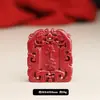 Pendente Coração do Sutra de Ouro Roxo de Alto Teor de Cinábrio Atacado Lidai Pingente para Joias DIY