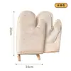 Luvas resistentes ao calor para assar no forno, isolamento, micro-ondas, resistentes a altas temperaturas, silicone espessado, especializadas para assar na cozinha, comprimento estendido