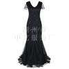 Vestido Vintage de Lentejuelas Europeo y Americano Transfronterizo Seleccionado Cuidadosamente para Banquetes y Fiestas, Vestido Largo de Noche Talla Grande para Mujeres