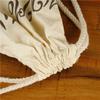 Bolsas con cordón hechas a medida por el fabricante, bolsas de embalaje con cordón de lona ecológica, bolsas impresas personalizadas con impresión de logotipo disponible