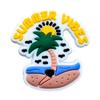 Série Praia de Verão Tamanco Acessórios DIY Charms de Sapato de Borracha Macia Pvc Acessórios para Bolsa de Praia Ornamentos de Flores Fivelas de Sapato de Jardim