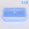 Lonchera Plegable de Silicona Grado Alimenticio Microondas Picnic Lonchera Caja de Almacenamiento para Refrigerador Fabricante Mayorista