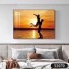 Pintura decorativa para dormitorio, moderna y sencilla, para colgar junto a la cama, nuevo estilo, para fondo de dormitorio principal, gran tamaño, luz, lujo, pintura mural de alto nivel.