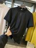 Mesmo Estilo do Di! Tecido Fresco Zíper Laminado Elástico em Quatro Direções Verão Esportes e Lazer ao Ar Livre Camisa Polo Camiseta de Manga Curta para Homens