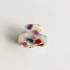 Acessório de Cabelo com Franja Estilo Coreano para Meninas, Elegante Presilha Pequena de Acetato, Mini Piranha Simples para Coque, Prendedor de Cabelo Pequeno para Meio Preso
