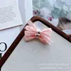 Acessório de Cabeça com Laço de Renda e Fita Longa para Menina, Laço de Princesa para Prender o Cabelo, Presilha Superior Rosa Doce, Tiara para Cabelo de Menina, Grampo de Cabelo