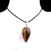 2147-18x30mm Pedra Semipreciosa Ágata Cristal Natural Rosa Roxo Branco Pingente Gota d'Água Estéreo Colar Gota d'Água Redonda