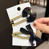 Horquilla de estilo académico para mujer, accesorio para el cabello con perlas laterales, pinza para el cabello elegante, pinza para flequillo de lujo ligero, pinza lateral para recogido