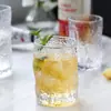 Copo Curto Estilo Japonês com Casca Padrão Martelo Personalizado Árvore de Cristal Copo Doméstico para Whiskey Cerveja Copo de Chá com Flores Copo de Água