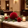Decoraciones Navideñas para Supermercados: Esferas Navideñas de Terciopelo con Cisnes, Bolas Grandes Colgantes para Escaleras de Hotel, Techos de Vestíbulo y Decoraciones de Árbol de Navidad