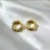 Anel de Cobre Banhado a Ouro 18K com Contas de Zircônia Dupla Face Anel de Diamante Colar com Furo Passante Acessórios para Joias DIY Atacado do Fabricante