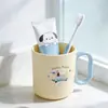 Copo de Enxaguante Bucal Fofo Estilo Ins para Dormitórios Estudantis, Copo de Escovar Dentes para Casal, Copo de Dente Infantil Cartoon, Resistente a Quebras
