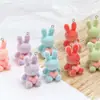 Colgante de Conejo Colorido de Resina Flotada Lindo Accesorios de Joyería Muñeca para Cadena de Teléfono Móvil Bolso DIY Hecho a Mano