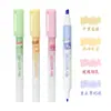 Resaltador de Doble Fragancia Alto Valor de Color Bolígrafo Marcador Puntiagudo Clave Protección Suave para Ojos Graffiti de Estudiante Bolígrafo para Cuenta Manual