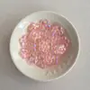 Acrílico transparente com revestimento UV fosco, florzinha pequena, acessórios DIY para miçangas para correntes de celular, chaveiros, pingentes e materiais decorativos
