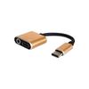 Cable adaptador de aleación de aluminio tipo c a 3.5 para auriculares, carga y escucha de música dos en uno, adecuado para Xiaomi LeTV Huawei