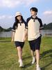 2024200g Camisa Polo Raglan de Algodão Puro com Gola Lapela Casual Solta Top Estilo Tendência Igual para Homens e Mulheres