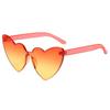 Europa y Estados Unidos transfronterizos moldearon gafas de sol sin marco multicolor opcionales para hombres y mujeres con cara lisa de estrella fuera de la visera solar