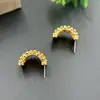 Novos Brincos de Tarraxa Minimalistas Versáteis Simples Únicos Elegantes Tecidos Retro de Nicho para Mulheres