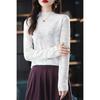 Suéter fino de cuello alto para mujer, nuevo, de otoño e invierno, holgado, de punto, informal, de manga larga, combina con todo.