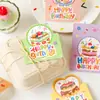 Tarjetas de Felicitación de Cumpleaños 3D Coloridas, Postales, Tarjetas Manuscritas, Tarjetas de Deseos Creativas, Tarjetas con Mensajes de Bendición de Cumpleaños DIY