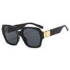 Gafas de Sol de Caja de Moda Nueva Transfronteriza Europeas y Americanas para Hombres y Mujeres de Montura Grande con Parte Superior Plana Gafas de Sol Populares en Internet para Sesión de Fotos Callejera a la Moda