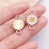 Accesorios para joyería DIY de aleación: Colgantes de flor de goteo de aceite, girasol y margarita para pendientes, collares y llaveros, un superventas transfronterizo