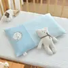 Almohada de algodón puro para bebé, almohada de trigo sarraceno transpirable absorbente de sudor para recién nacidos, extraíble y lavable, adecuada para almohada de algodón para la siesta de niños de jardín de infantes
