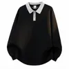 Sudadera con Capucha de Manga Larga y Cuello Solapa Colorblock de Alta Calidad Marca NASA para Hombre, Moda Casual de Otoño Versátil Holgada Capa Interior Superior