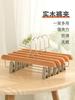 Tela Adulto Antideslizante Estilo Japonés Marrón Cama Armario Ropa Colgar Doble Uso Percha Madera Maciza Perchero para Pantalones Haya de Lujo