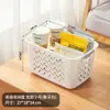 Cesta de Armazenamento Grande de Plástico Cesta para Brinquedos Lanches Mercearia Prateleira de Armazenamento para Garrafas de Temperos de Vegetais de Cozinha Cesta Organizadora de Mesa